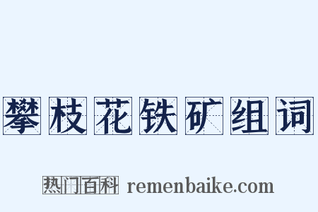 攀枝花铁矿组词是什么意思的图片